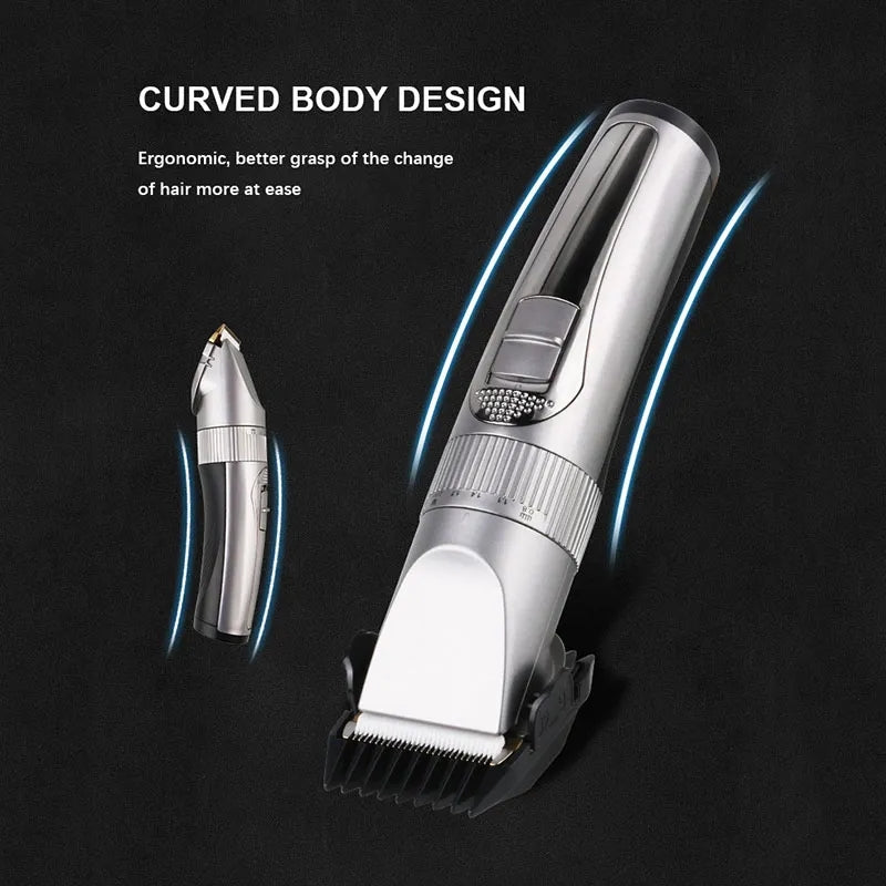 Rechargeable Hair Trimmer With Level Adjustments