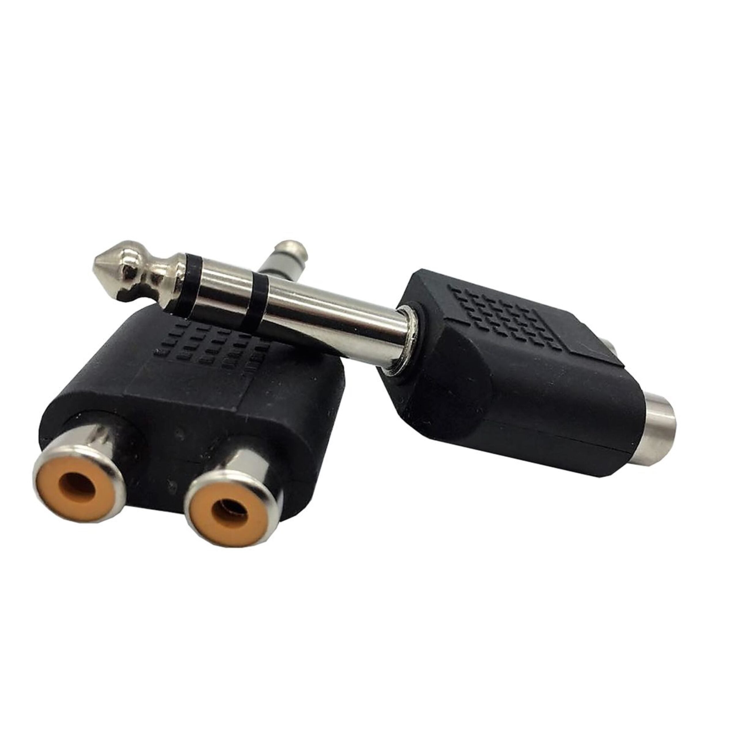 Raz Tech 6.35mm Male to Dual RCA Female Audio Adapter Connector (Pack ...