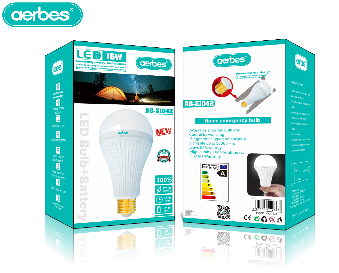 15W White Rechargeable Light Bulb