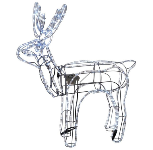 Animated Standing Reindeer with Moving Head - Led Lights 1.2m