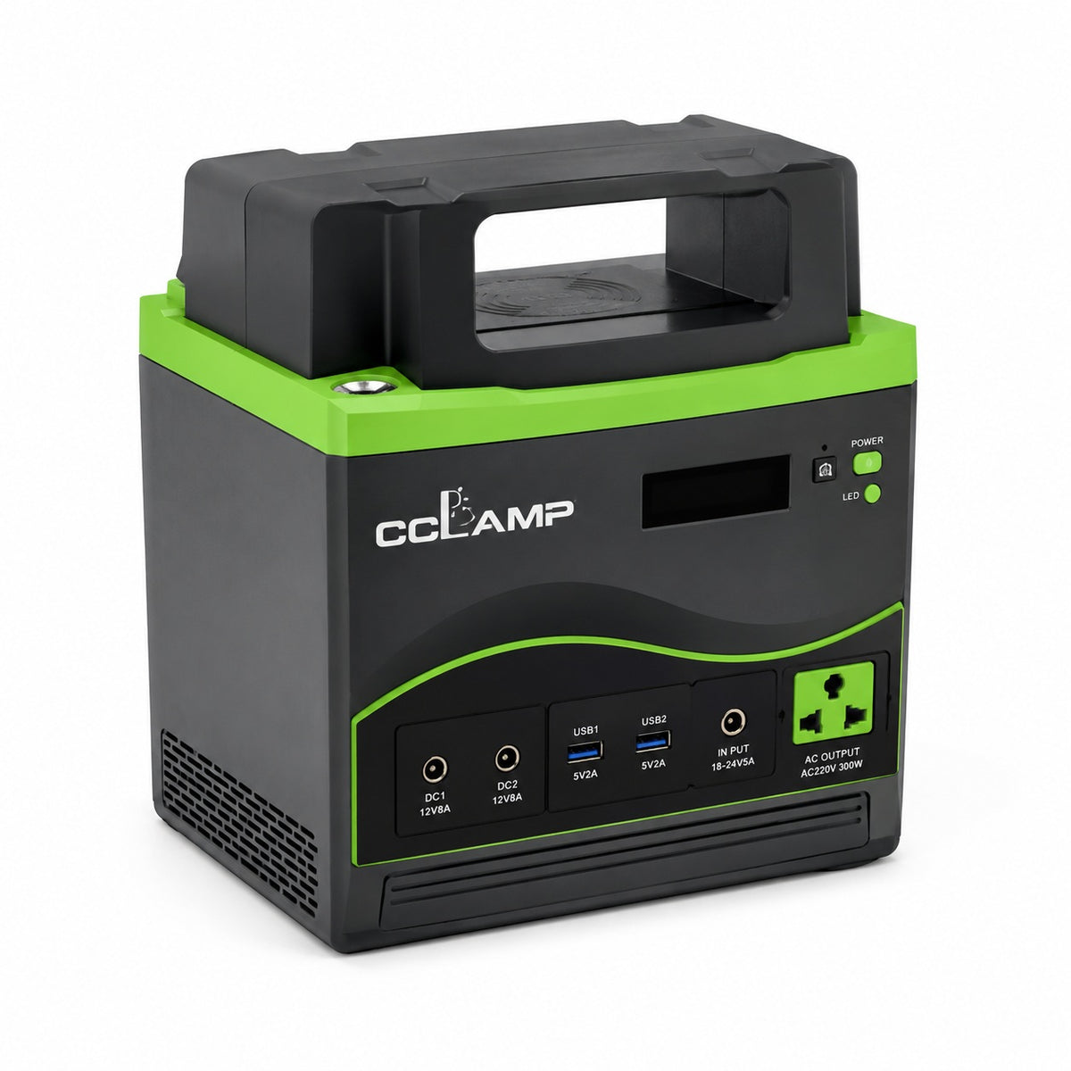 CcLAMP CL-12560AC 100W Portable Power Station with AC Output, USB Ports, DC Output, LED Light & Carry Handle – Rechargeable Backup Power Supply for Load Shedding, Camping & Travel