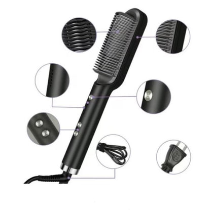 34W Electric Hair Straightener Comb Brush