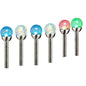 6 PCS Solar Powered Cracked Glass Effect RGB And White
