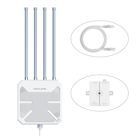 WAVLINK WiFi6 Outdoor Access Point, Dual Band 2.4G+5G AX3000