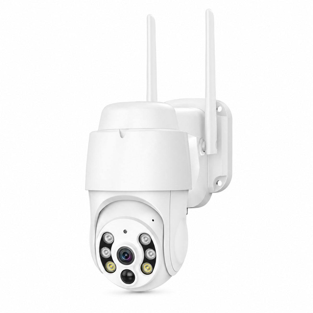 1080P WiFi Smart Security Camera with Dual Antennas, PTZ Rotation, Night Vision, Motion Detection & Remote App Viewing – Outdoor Wireless CCTV Camera