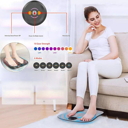 Rechargeable EMS Physiotherapy Wireless Muscle Stimulator Foot Massager