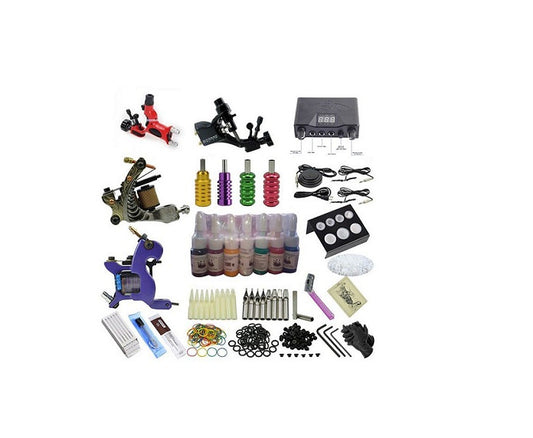 Four Tattoo Machines and Carry Case Kit