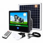 GDTIMES GD-8088 Solar Media System with 14-Inch TV Screen, Solar Panel, LED Bulbs, Remote Control, USB Charging & FM Radio – 12V Solar Entertainment Power Kit