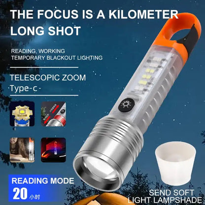 Rechargeable UV + LED Flash Light 1200mah Battery