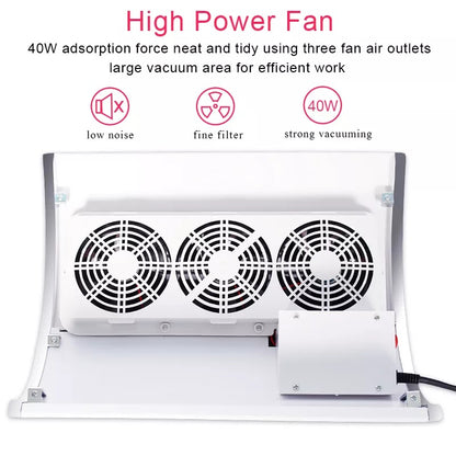 40W Expert Nail Dust Collector With Triple Fans