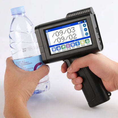 Handheld Inkjet Printer with Touch Screen – Portable Batch Coding & Date Printer for Barcodes, QR Codes, Expiry Dates, Logos & Text – Prints on Plastic, Cartons, Glass, Metal, Wood & Packaging