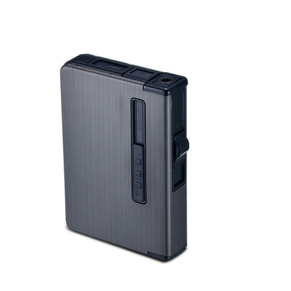 Portable Windproof Metal Cigarette Case Lighter