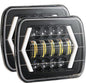 300W 7 inch LED Car Headlight Aluminum Shell Square (Single)