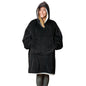 Huggle Hoodie, Ultra Plush Blanket, One Size fit all - Black