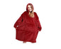 Huggle Hoodie, Ultra Plush Blanket, One Size fit all - Maroon