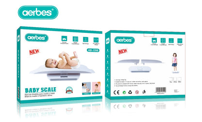 Baby Weight Scale With Height Measurement, Anti Roll Over Design