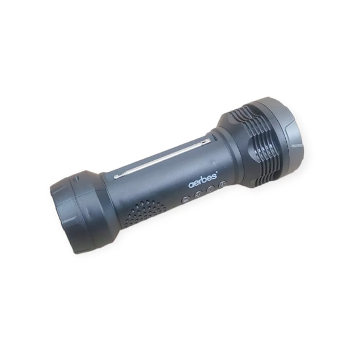 Rechargeable Outdoor Solar Flashlight With Bluetooth Speaker