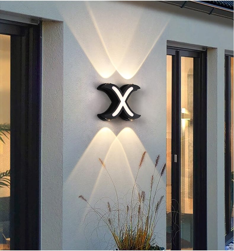 4 LED 7W X Shaped 3000K Wall Lamp