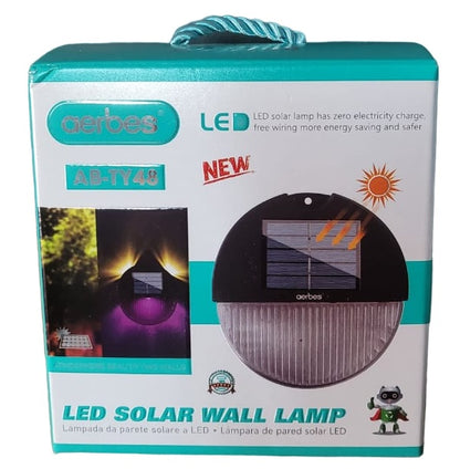2 PCS Warm White And Multicolor Solar Powered Wall Lamp