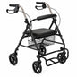 Foldable Rollator Walker with Seat, Basket & Hand Brakes