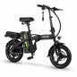 48V 10Ah 14-Inch Folding Electric Bike with Fat Tyres, Dual Seat, Pedal Assist & Disc Brakes – Compact E-Bike