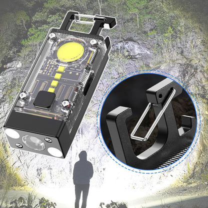 Solar Powered Keychain Light With Carabiner