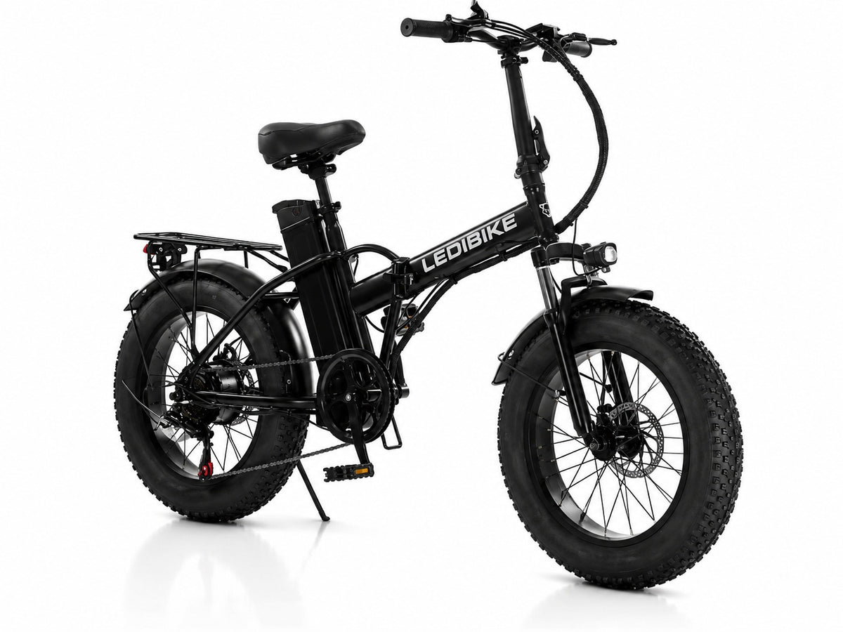 20-Inch 8" Fat Tyre Folding Electric Bike with 500W Motor, 48V 13Ah Battery