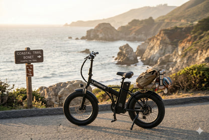20-Inch 8" Fat Tyre Folding Electric Bike with 500W Motor, 48V 13Ah Battery