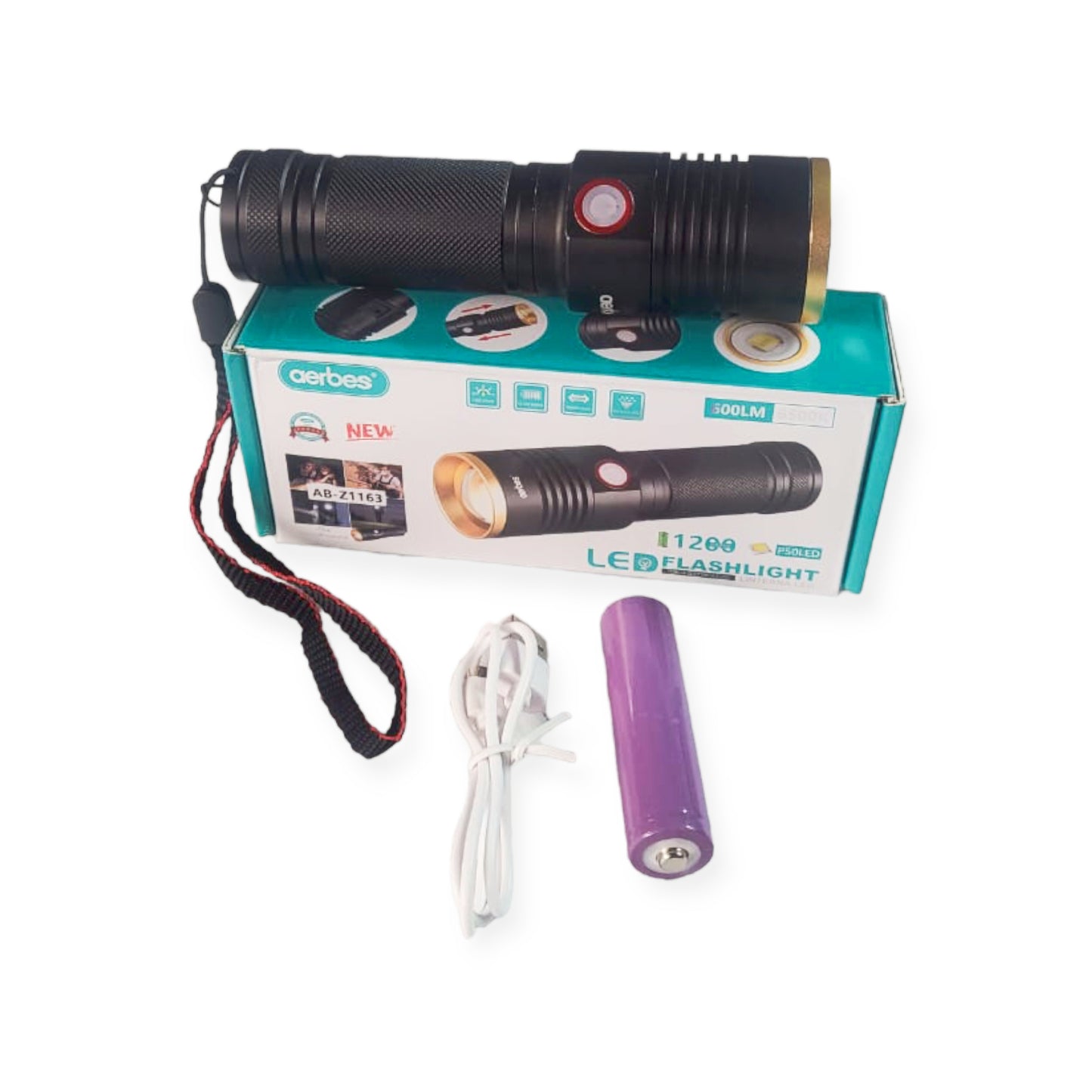 Rechargeable Portable LED Flashlight