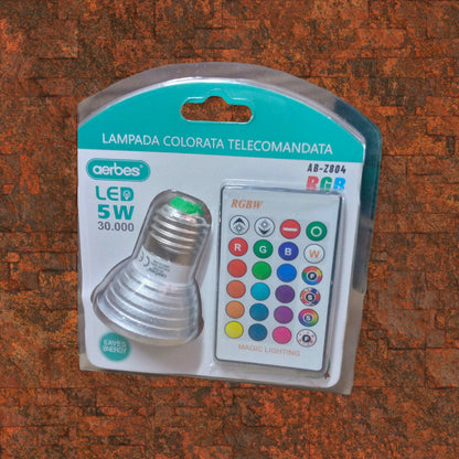 5W RGB LED E27 Bulb Light With Remote Control