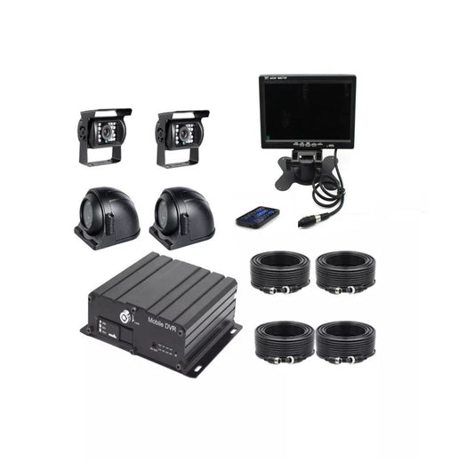 4 Channel Mobile SDVR Vehicle CCTV Kit with G-Sensor, Wifi, 4g, GPS, 256gig