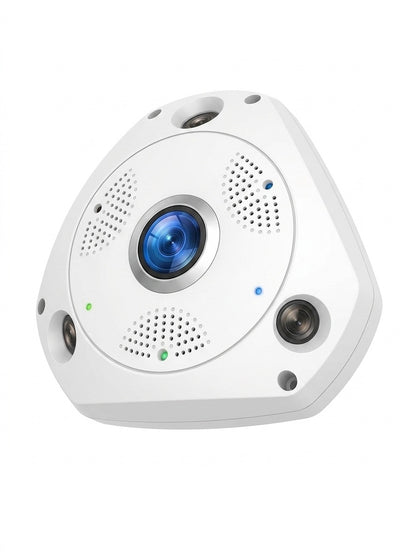 360° Panoramic 4K UHD Smart Home Security Camera – Wireless WiFi Ceiling Dome Surveillance System, Fisheye Panoramic Overview, Two-Way Audio, and Intelligent Infrared Night Vision