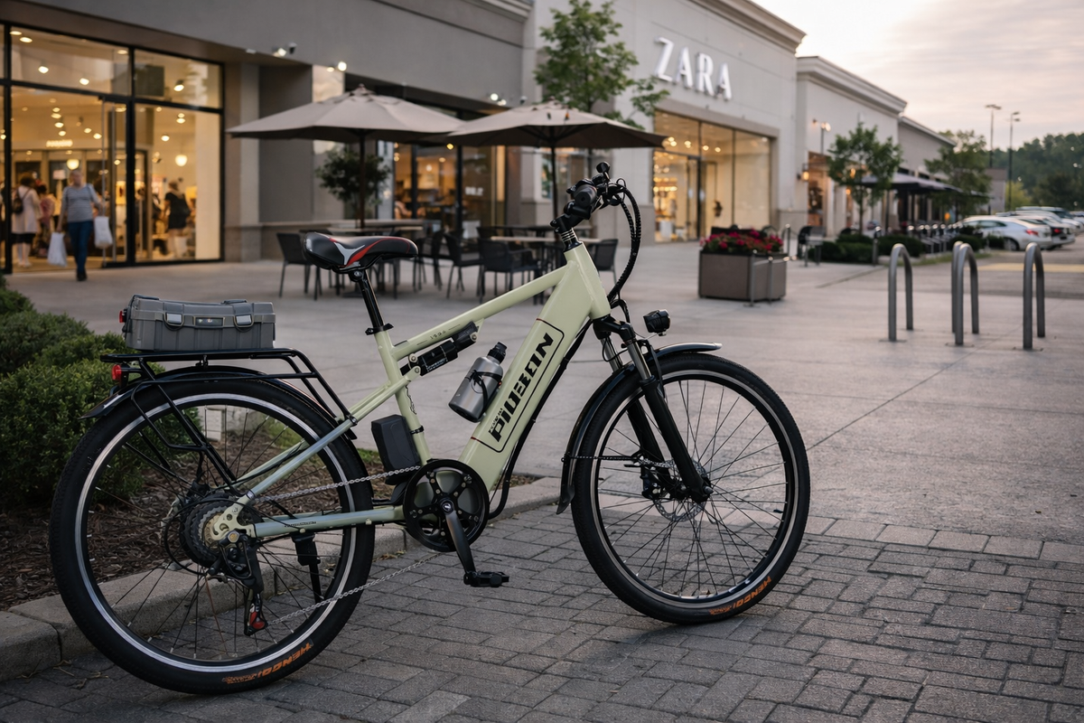 48V 250W Electric Commuter Bike (Lime Green) – 48V 8Ah Lithium Battery, 26” Wheels, Rear Rack & Disc Brakes