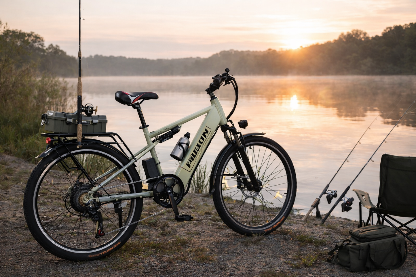 48V 250W Electric Commuter Bike (Lime Green) – 48V 8Ah Lithium Battery, 26” Wheels, Rear Rack & Disc Brakes