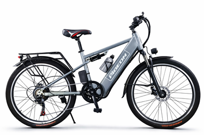 48V 250W Electric Commuter Bike (Blue) – 48V 8Ah Lithium Battery, 26” Wheels, Rear Rack & Disc Brakes