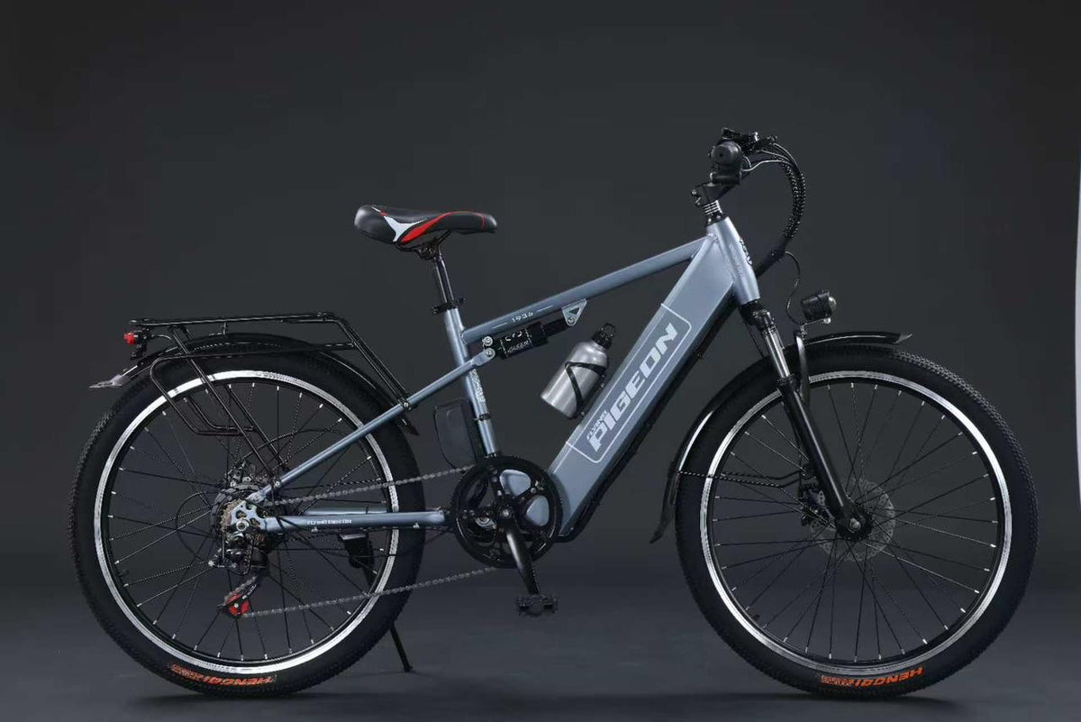 48V 250W Electric Commuter Bike (Blue) – 48V 8Ah Lithium Battery, 26” Wheels, Rear Rack & Disc Brakes