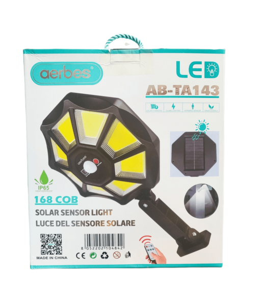 Solar Powered 168 COB Sensor Street Light