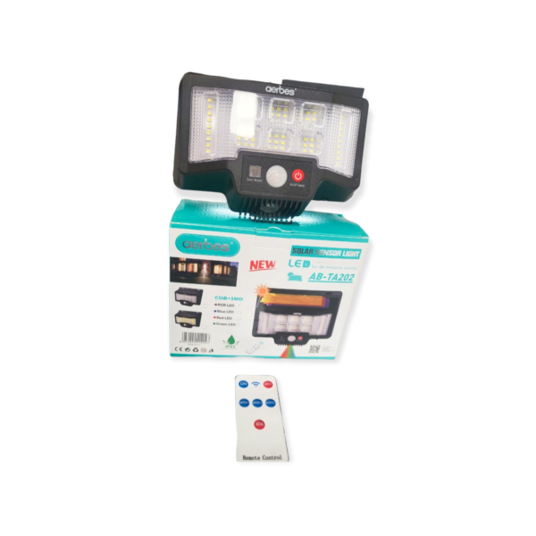RGB Solar Powered Sensor Wall Light White