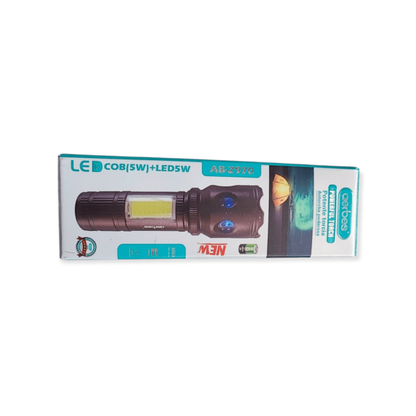 Blue Crystal Mini Torch with Zoom Function – USB Rechargeable