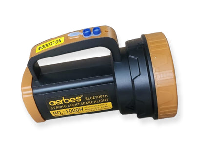 1000W Searchlight With Bluetooth Speaker 4500Mah Battery Power