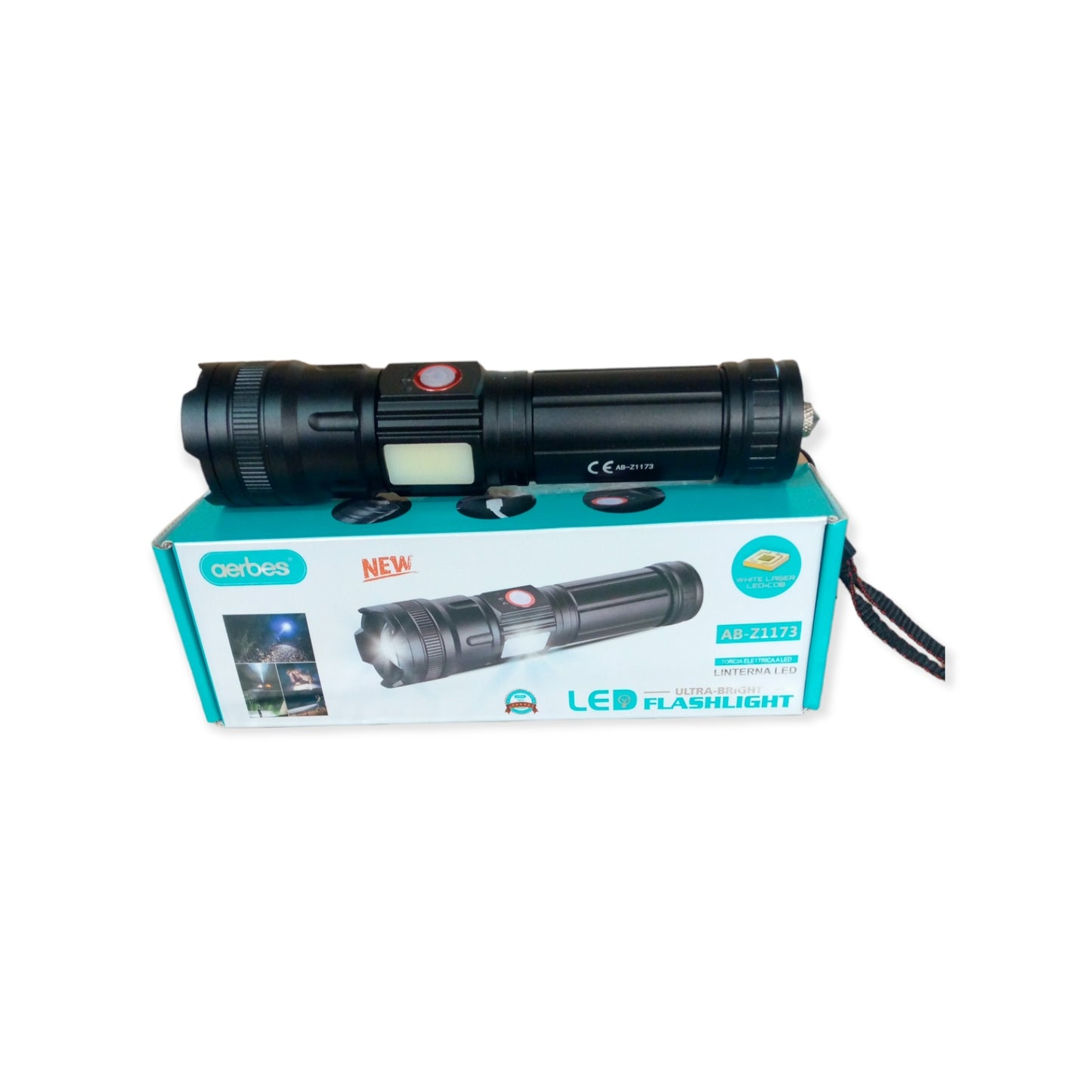 LED Ultra Bright Flashlight With Portable Hammer
