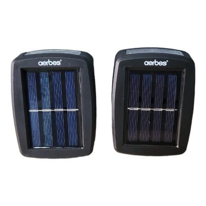 Pack Of 2 Solar Powered Wall Lamp Warm White