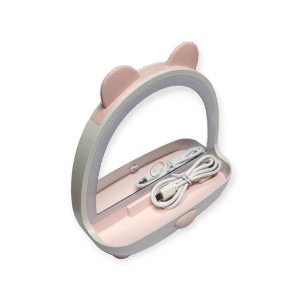 Bear Shape Makeup Mirror with LED Light