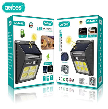 Solar Powered Sensor COB Wall Light 1200Mah