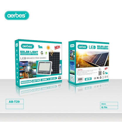 200W Solar Powered LED Floodlight With Remote Control