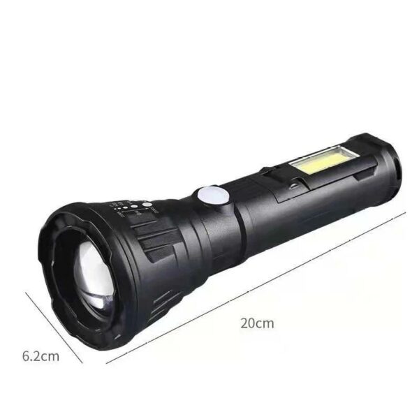 Multi functional Rechargeable Zoom Flashlight