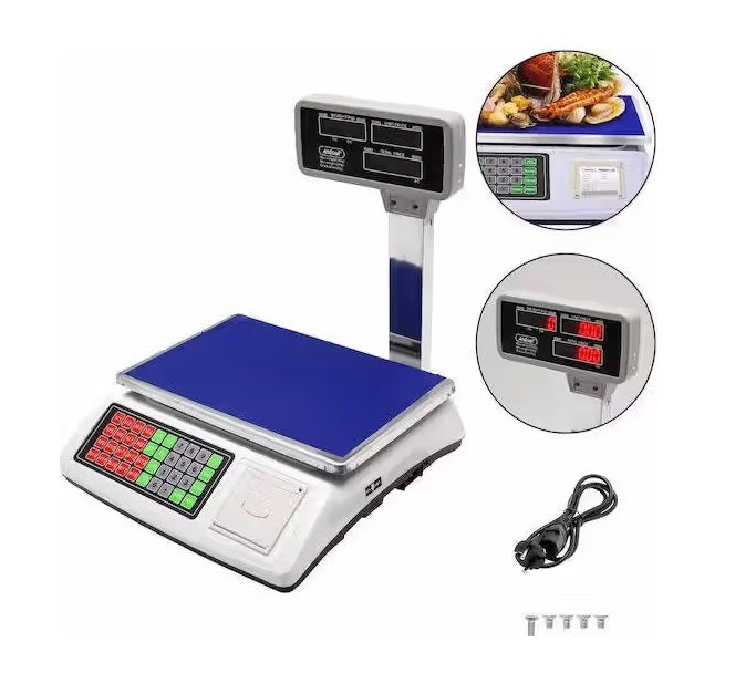 JUSTSIMPLIFIED Label Printing Scales Digital Industrial Weighing Scale Steel 1200-9600