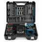 Cordless Drill Tool Kit with Rechargeable Batteries, Charger, Carry Case