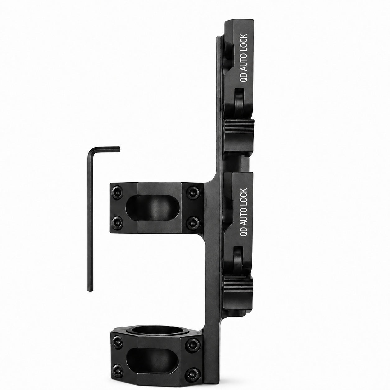 QD Auto Lock Dual-Ring Rifle Scope Mount with Hex Key 25-30mm – Quick Detach Tactical Scope Mount Bracket for Picatinny/Weaver Rail Systems