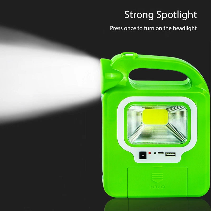 Green Petrol Can Design Solar Powered Emergency COB + LED Light